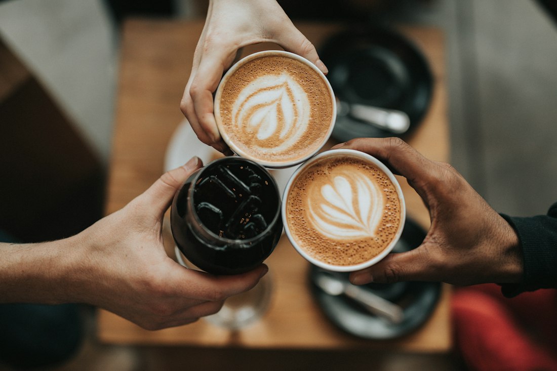 Latte cups held together
